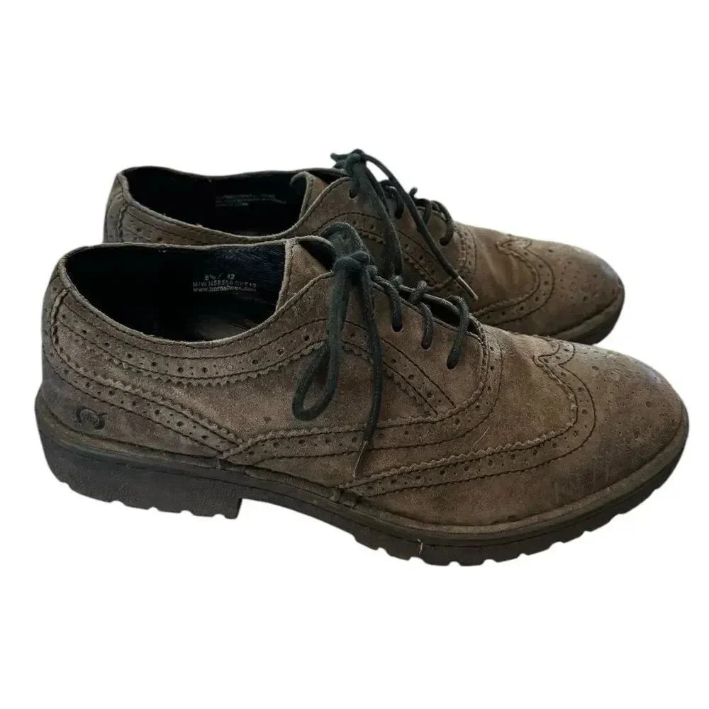 BORN Men's Suede Leather Oxford Dress Shoes 8.5